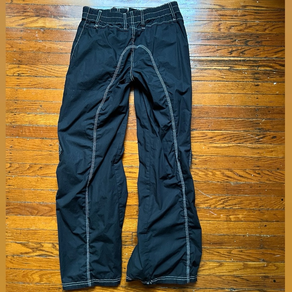 NWOT Black Cargo Pants 90s Y2K Punk Grunge small s pockets edgy rave Forever 21 - Picture 3 of 4